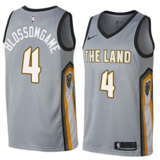 Cleveland Cavaliers #4 Jaron Blossomgame Jersey -Gray THE LAND 2017-2018 City Editon