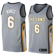 Cleveland Cavaliers #6 Larry Nance Jersey -Gray THE LAND 2017-2018 City Editon