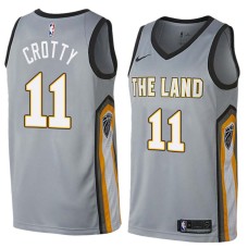 Cleveland Cavaliers #11 John Crotty Jersey -Gray THE LAND 2017-2018 City Editon