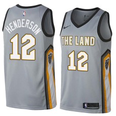 Cleveland Cavaliers #12 Kevin Henderson Jersey -Gray THE LAND 2017-2018 City Editon