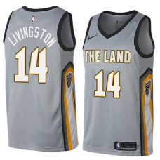 Cleveland Cavaliers #14 Shaun Livingston Jersey -Gray THE LAND 2017-2018 City Editon