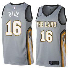 Cleveland Cavaliers #16 Johnny Davis Jersey -Gray THE LAND 2017-2018 City Editon