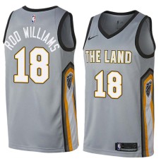 Cleveland Cavaliers #18 Hot Rod Williams Jersey -Gray THE LAND 2017-2018 City Editon