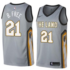 Cleveland Cavaliers #21 World B Free Jersey -Gray THE LAND 2017-2018 City Editon