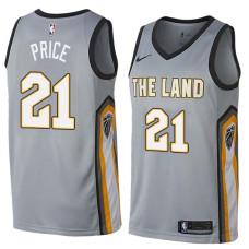 Cleveland Cavaliers #21 AJ Price Jersey -Gray THE LAND 2017-2018 City Editon