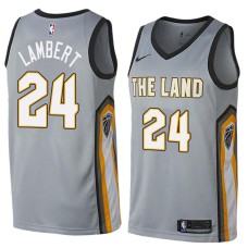 Cleveland Cavaliers #24 John Lambert Jersey -Gray THE LAND 2017-2018 City Editon