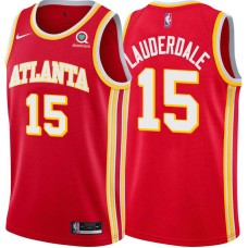 Atlanta Hawks #15 Priest Lauderdale Jersey -Torch Red