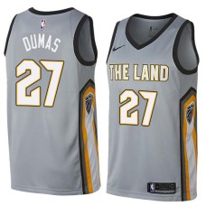 Cleveland Cavaliers #27 Tony Dumas Jersey -Gray THE LAND 2017-2018 City Editon