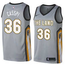 Cleveland Cavaliers #36 Omri Casspi Jersey -Gray THE LAND 2017-2018 City Editon