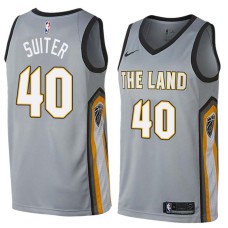 Cleveland Cavaliers #40 Gary Suiter Jersey -Gray THE LAND 2017-2018 City Editon