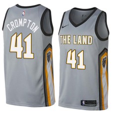 Cleveland Cavaliers #41 Geoff Crompton Jersey -Gray THE LAND 2017-2018 City Editon