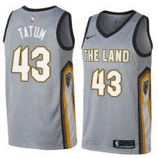 Cleveland Cavaliers #43 Earl Tatum Jersey -Gray THE LAND 2017-2018 City Editon