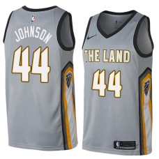 Cleveland Cavaliers #44 Reggie Johnson Jersey -Gray THE LAND 2017-2018 City Editon