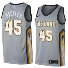 Cleveland Cavaliers #45 Luther Rackley Jersey -Gray THE LAND 2017-2018 City Editon