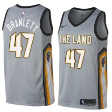 Cleveland Cavaliers #47 AJ Bramlett Jersey -Gray THE LAND 2017-2018 City Editon