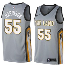 Cleveland Cavaliers #55 Andrew Harrison Jersey -Gray THE LAND 2017-2018 City Editon