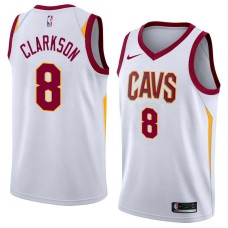 Cleveland Cavaliers #8 Jordan Clarkson Jersey -White