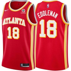 Atlanta Hawks #18 Dike Eddleman Jersey -Torch Red