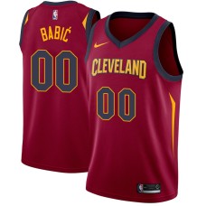 Cleveland Cavaliers #00 Milos Babic Jersey -Wine Red