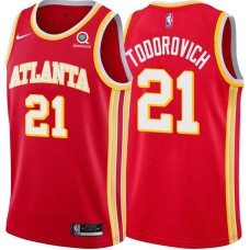 Atlanta Hawks #21 Mike Todorovich Jersey -Torch Red