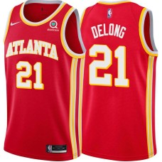 Atlanta Hawks #21 Nate DeLong Jersey -Torch Red