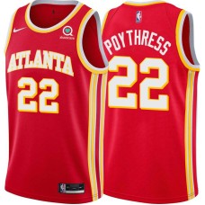 Atlanta Hawks #22 Alex Poythress Jersey -Torch Red