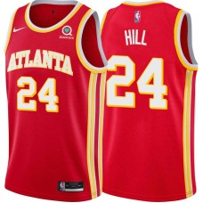 Atlanta Hawks #24 Cleo Hill Jersey -Torch Red