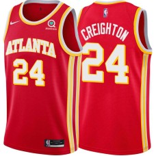 Atlanta Hawks #24 Jim Creighton Jersey -Torch Red