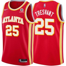 Atlanta Hawks #25 John Tresvant Jersey -Torch Red