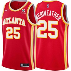 Atlanta Hawks #25 Joe Meriweather Jersey -Torch Red