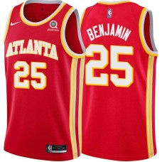 Atlanta Hawks #25 Corey Benjamin Jersey -Torch Red