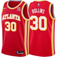 Atlanta Hawks #30 Tree Rollins Jersey -Torch Red