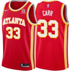 Atlanta Hawks #33 Antoine Carr Jersey -Torch Red