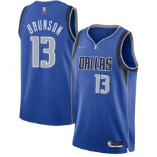 Dallas Mavericks #13 Jalen Brunson Jersey -Blue Diamond