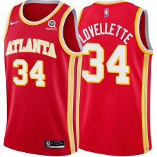 Atlanta Hawks #34 Clyde Lovellette Jersey -Torch Red