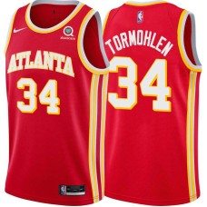 Atlanta Hawks #34 Gene Tormohlen Jersey -Torch Red