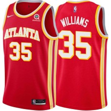 Atlanta Hawks #35 Sly Williams Jersey -Torch Red