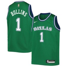 Dallas Mavericks #1 Ryan Hollins Jersey -Green Throwback