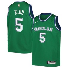 Dallas Mavericks #5 Jason Kidd Jersey -Green Throwback