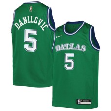 Dallas Mavericks #5 Sasha Danilovic Jersey -Green Throwback