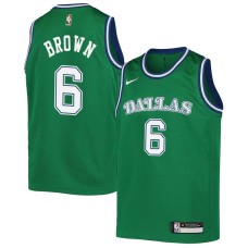 Dallas Mavericks #6 Chucky Brown Jersey -Green Throwback