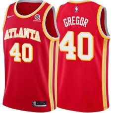 Atlanta Hawks #40 Gary Gregor Jersey -Torch Red