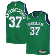 Dallas Mavericks #37 Kostas Antetokounmpo Jersey -Green Throwback