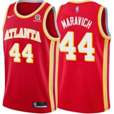 Atlanta Hawks #44 Pete Maravich Jersey -Torch Red