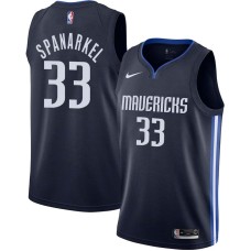 Dallas Mavericks #33 Jim Spanarkel Jersey -Navy