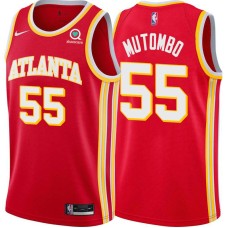 Atlanta Hawks #55 Dikembe Mutombo Jersey -Torch Red