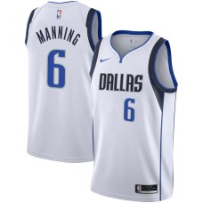 Dallas Mavericks #6 Danny Manning Jersey -White