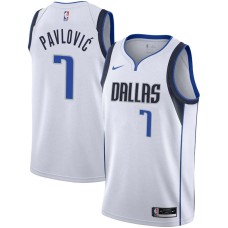 Dallas Mavericks #7 Sasha Pavlovic Jersey -White