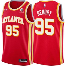 Atlanta Hawks #95 DeAndre Bembry Jersey -Torch Red