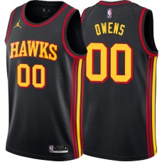 Atlanta Hawks #00 Red Owens Jersey -Black